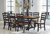 Wildenauer 9Pc Dining Set in Brown and Black | Signature Design by Ashley